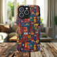 Vibrant Artistic Phone Case | Tough Magnetic Cases | Unique Gift for Art Lovers, Colorful Accessory, iPhone 14, 15, 16, 17 Case.
