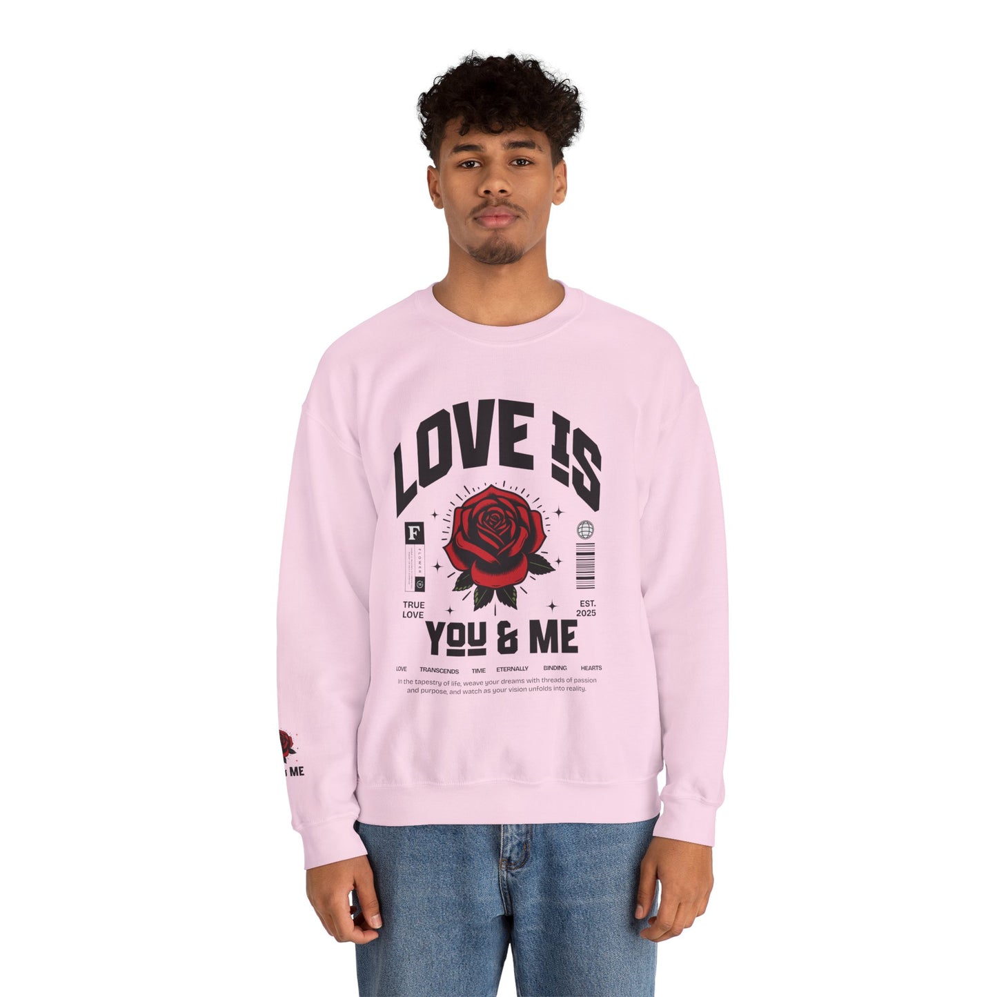 You and Me Unisex Heavy Gildan Blend™ Crewneck Sweatshirt.