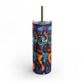 Psychedelic Visions Maars Maker Skinny Matte Tumbler, 20oz (PY)