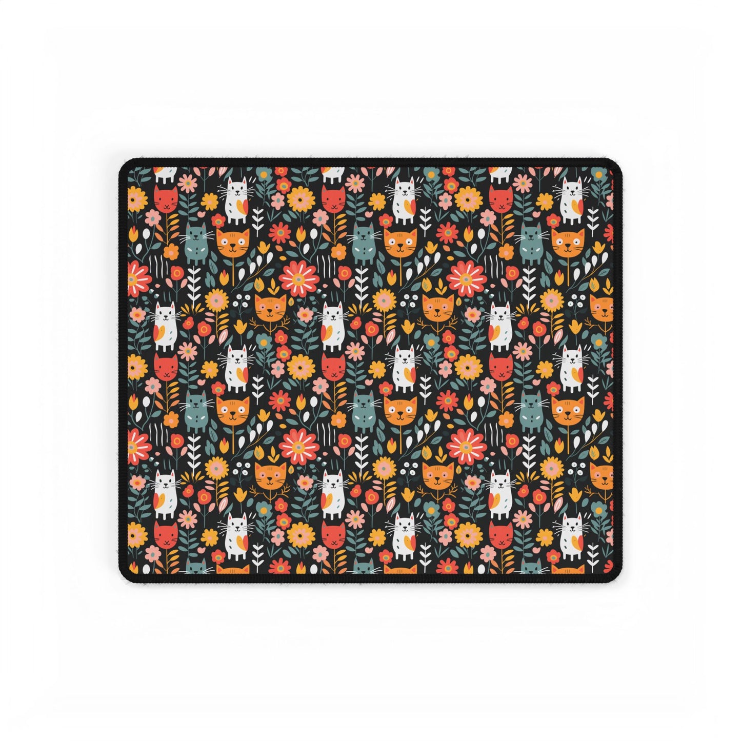 Whimsical Feline Garden Desk Mats