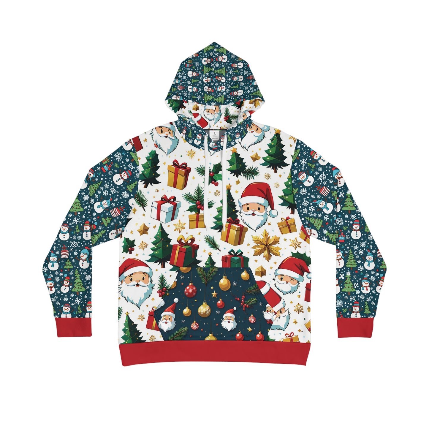 That Ugly Christmas Men's Hoodie with All-Over Print Design - Silky Smooth Polyester Fabric