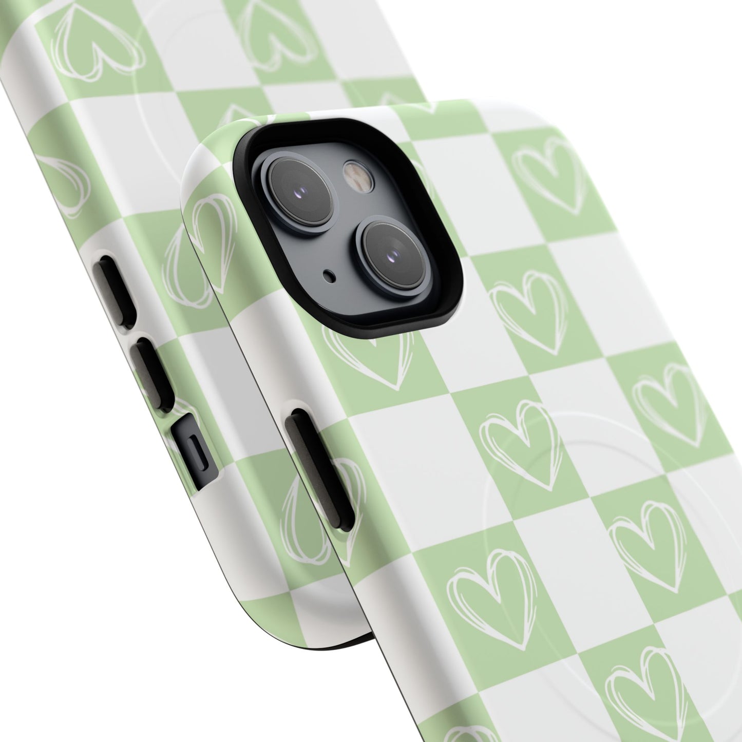 Personalized Chic Heart Pattern iPhone Case | Tough Magnetic Cases, Stylish iPhone Protection, Gift for Her, Trendy Accessories, Everyday Use