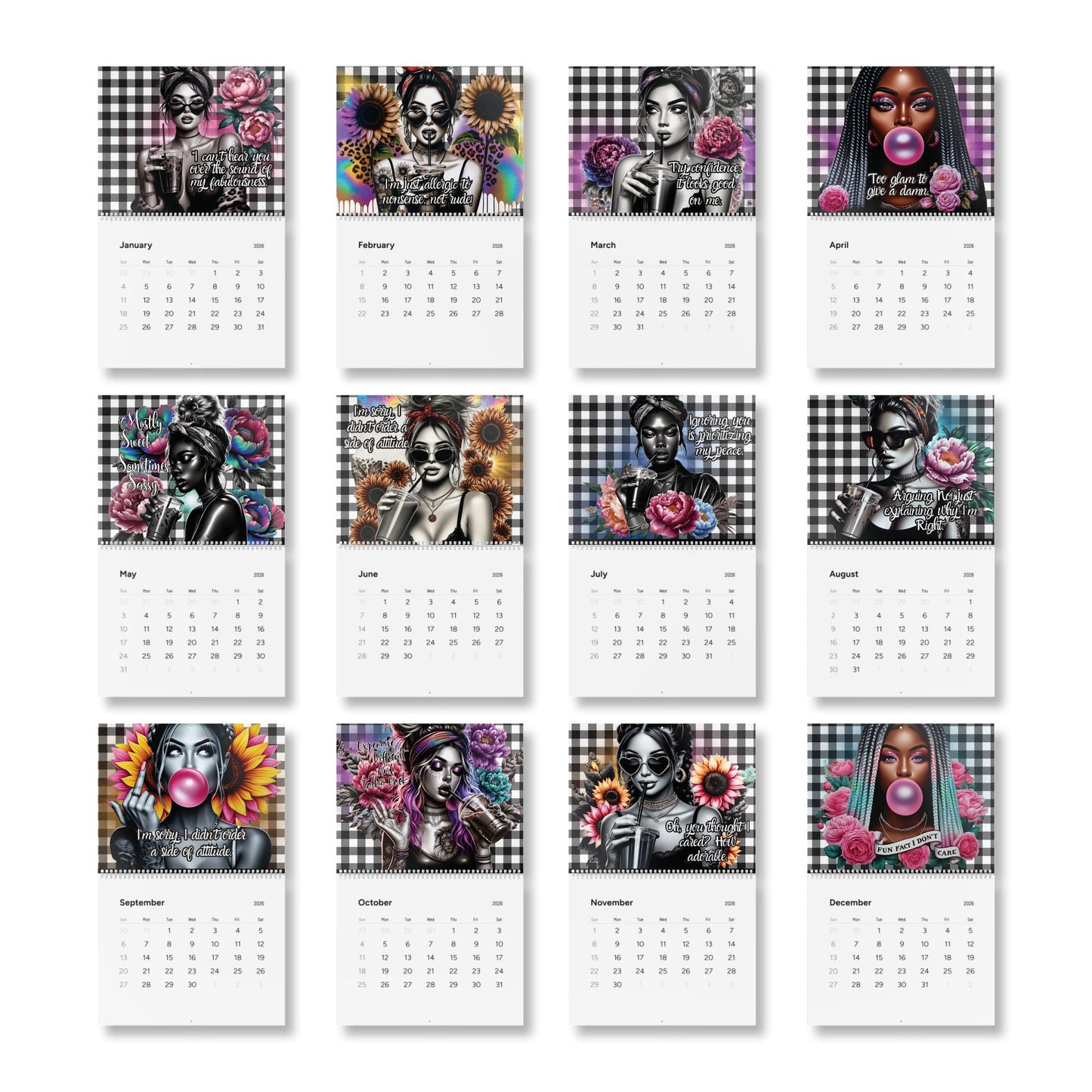 365 Days of Sass Wall Calendar — Bold & Brilliant Attitude (2026)