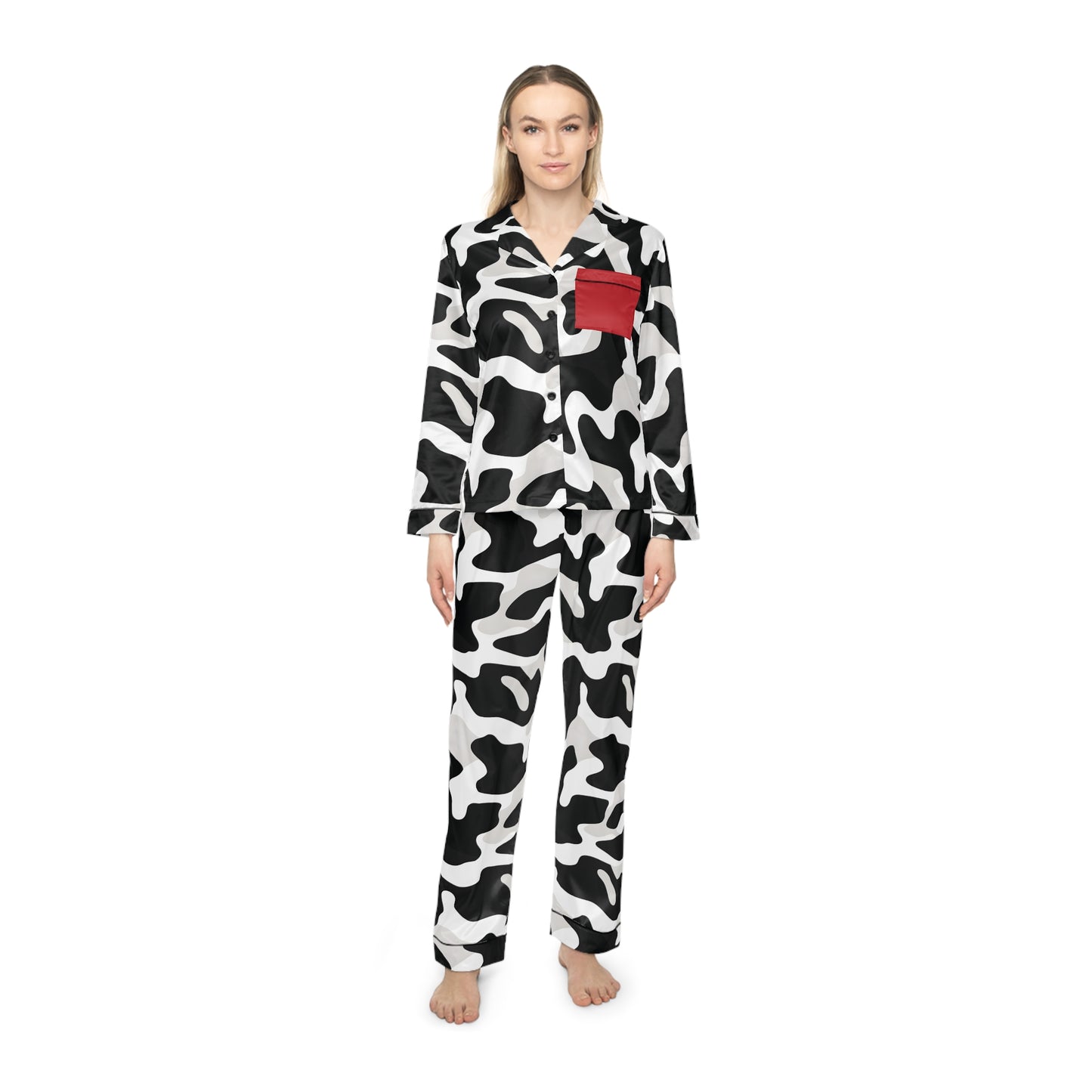 Urban Camo Women's Satin Pajamas (AOP)