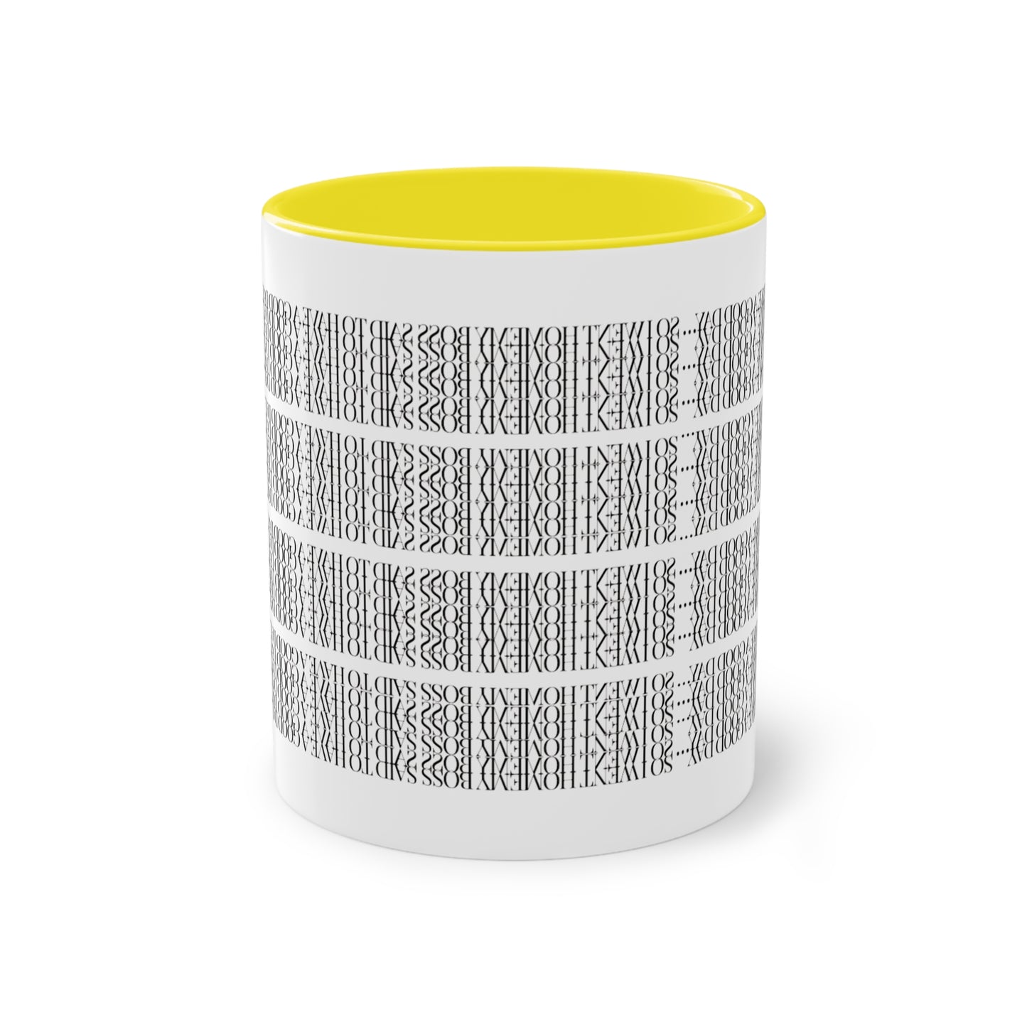 Two Tone Funny Hidden Message Mug - “My Boss said to have a good day… so I went home.”- Viral Optical Illusion Mug - Secret Sarcastic Work Message - Dishwasher Safe, Unique Gifts for Coffee Lovers, Home & Office Decor, Holiday Present.