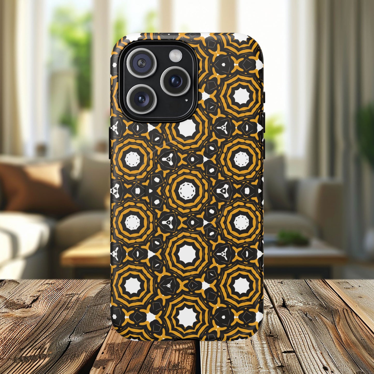 Stylish Tough Magnetic Phone Case, Unique Pattern Phone Cover, Durable Magnetic Case, Trendy Tech Accessories, Gift for Phone Lovers