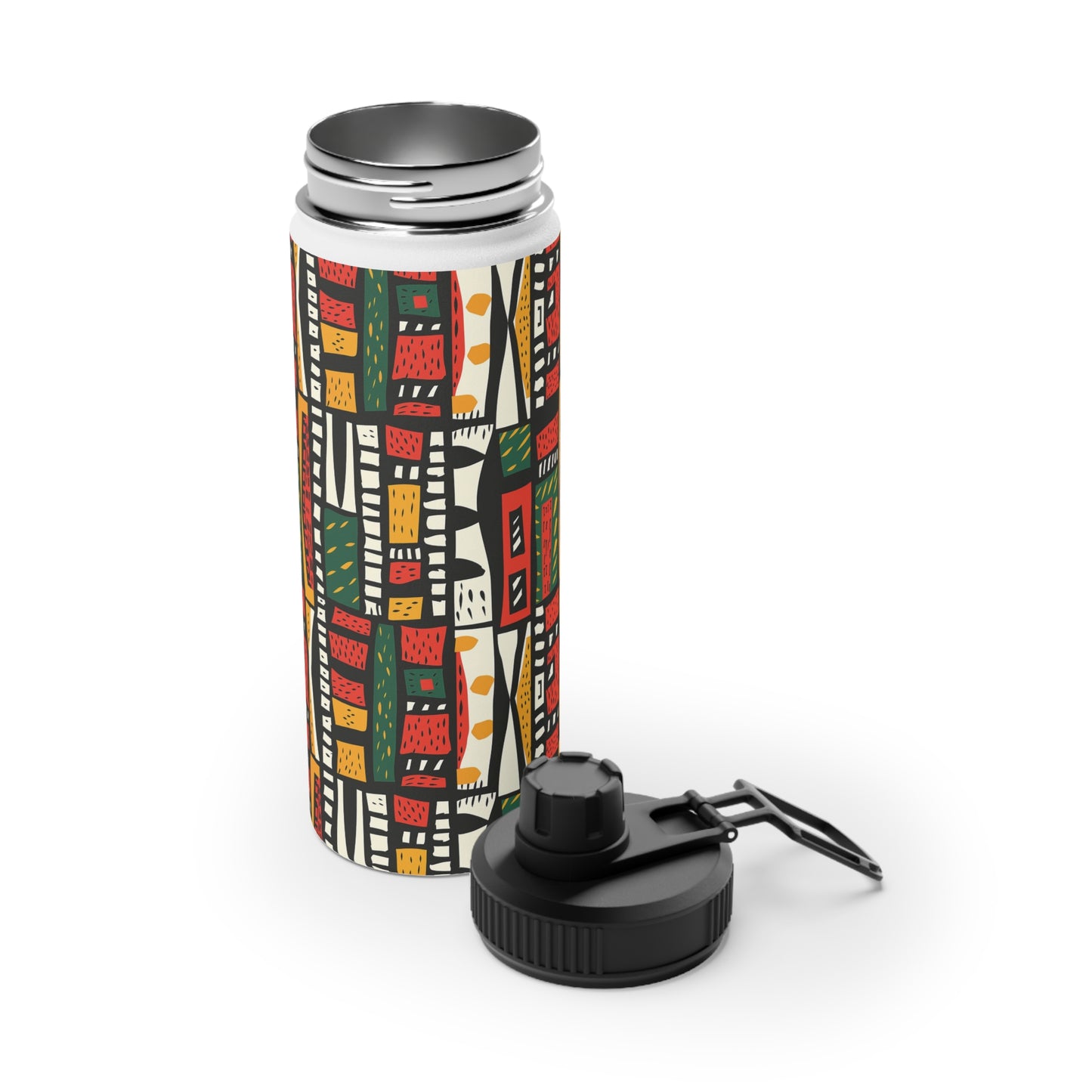 Tribal Harmony Stainless Steel Water Bottle, Sports Lid