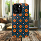 Saffron Tile Bloom Vibrant Floral Tough Magnetic iPhone Case, Durable iPhone Cover, Gift for Her, Floral Design, Unique iPhone Protection.