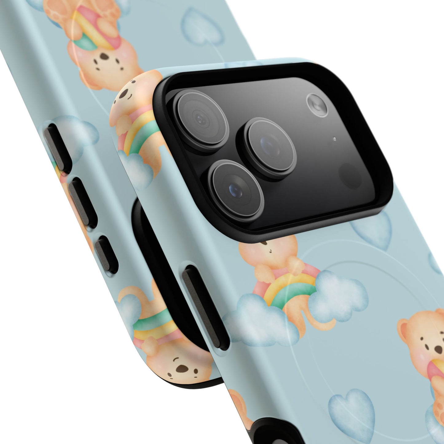 Cute Bear Magnetic iPhone Case, Kid-Friendly iPhone Cover, Stylish Cell Accessory, Gift for Kids, Durable Design for Any Occasion