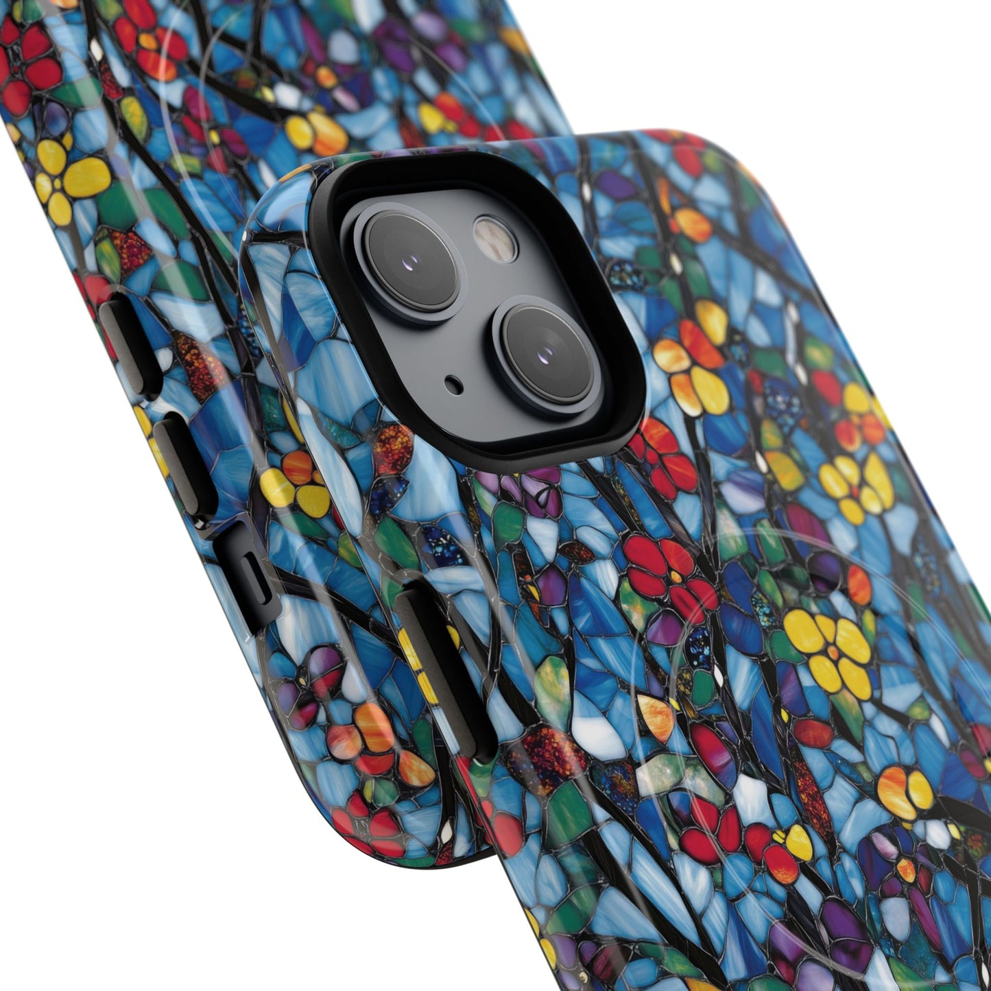 Colorful Floral Phone Case, Tough Magnetic Phone Cover, Durable Tech Accessory, Unique Gift for Her, Vibrant Smartphone Case