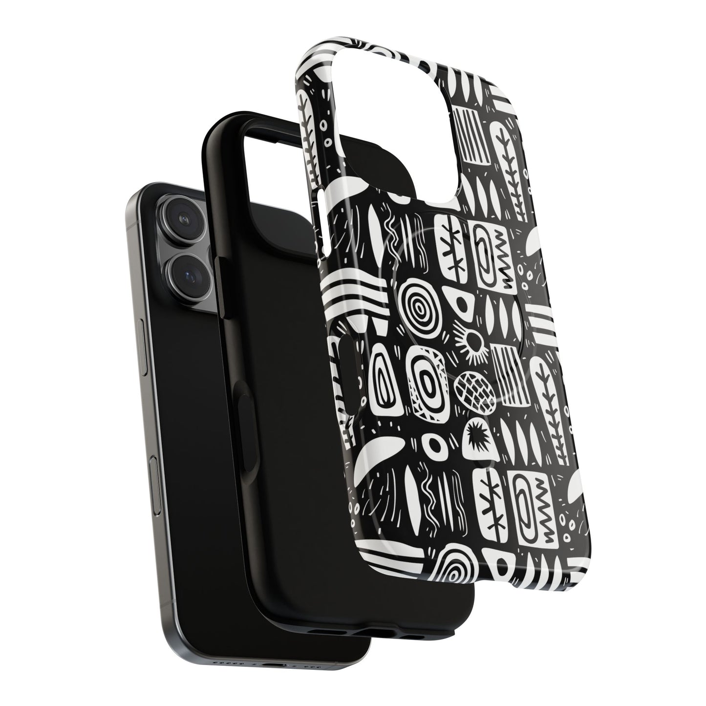 Modern Abstract Geometric Tough Magnetic Phone Case, Durable Phone Accessory, Gift for Him or Her, Artistic Design, Modern Decor