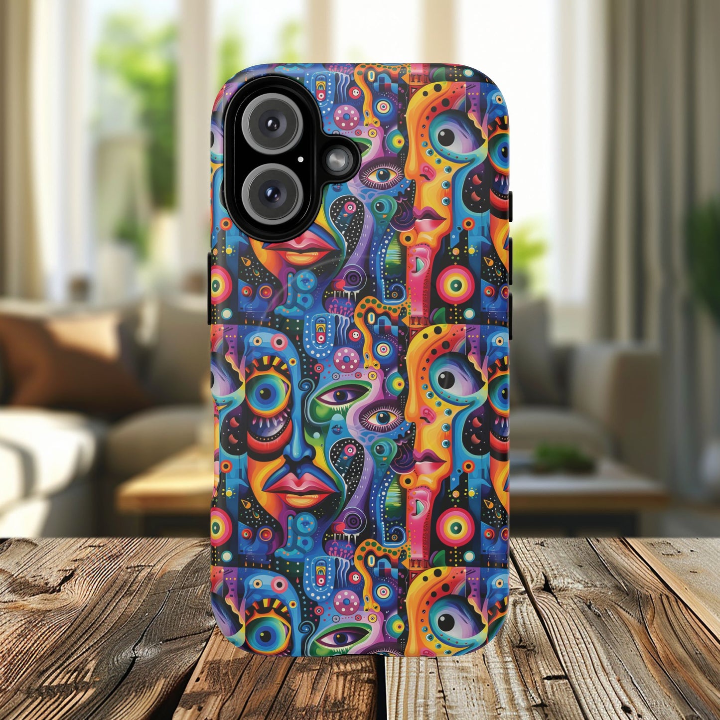 Psychedelic Visions Tough iPhone Magnetic Case - Unique Art iPhone Cover