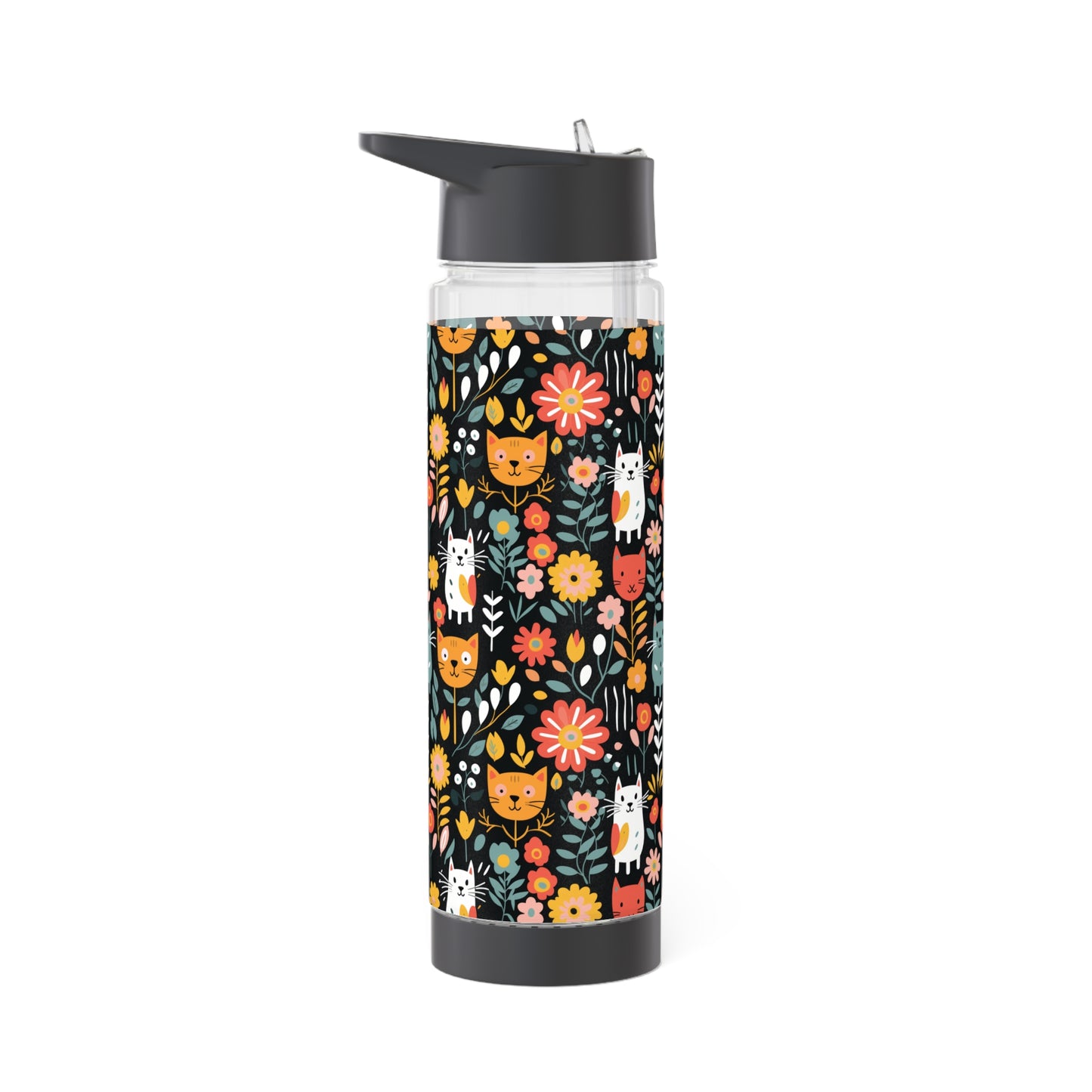 Whimsical Feline Garden Infuser Water Bottle