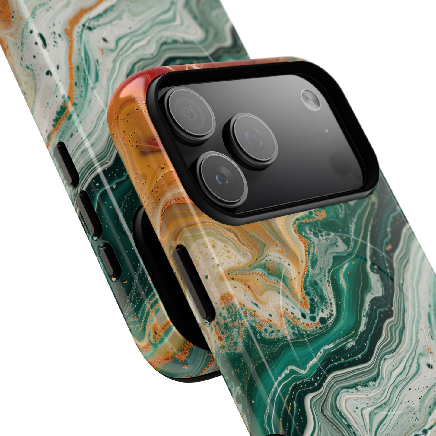 Stylish Tough Acrylic Magnetic iPhone Cases for Everyday Protection, Marble Design, Unique Gifts for Tech Lovers, Holiday Essentials