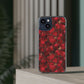 Velvet Petal Noir Floral Petal Clear Impact-Resistant iPhone and Samsung Case.