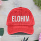 Vintage Embroidered Dad Cap with 'ELOHIM GENESIS 1:1' - Stylish Casual Hat, Gift for Him/Her, Summer Accessory, Trendy Streetwear, Spiritual Fashion