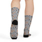 Whispering Fathers Grey Sublimation Crew Socks