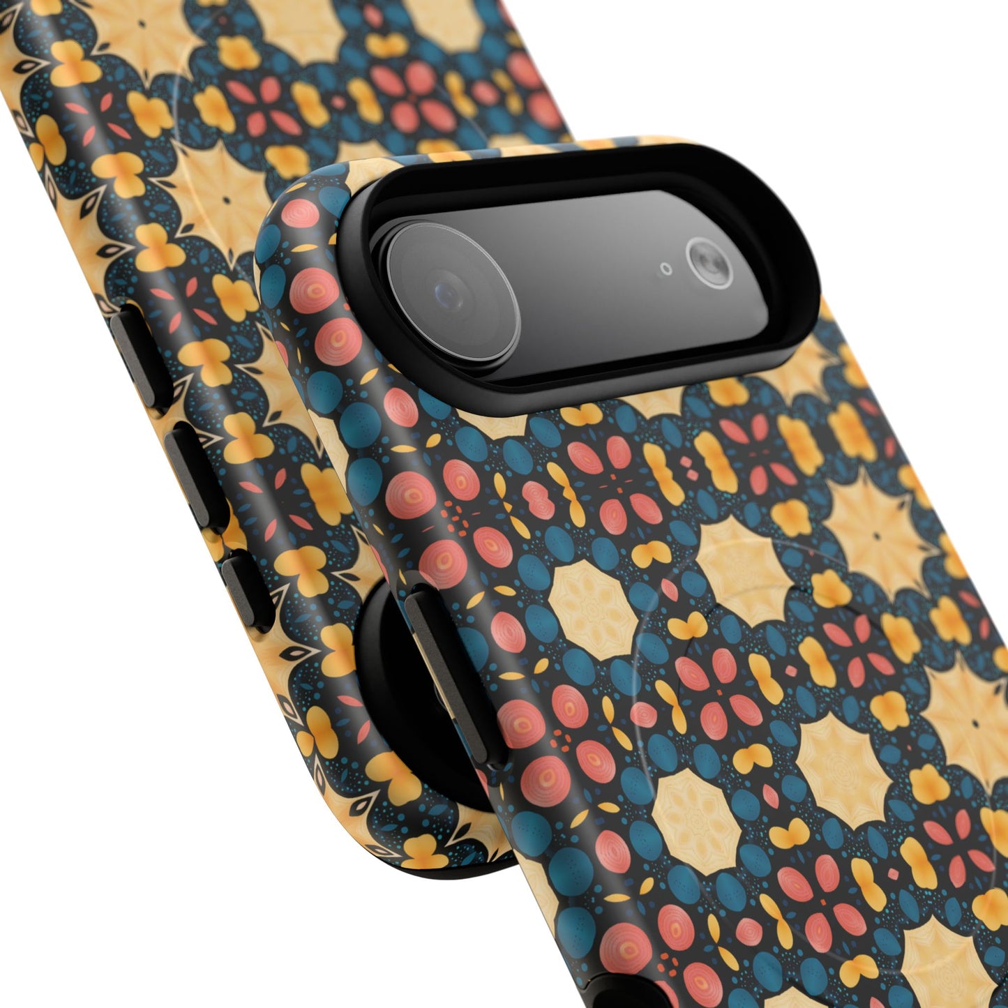 Celestial Spice Tiling Colorful Tough Magnetic iPhone Case, Unique iPhone Cover, Artistic Mobile Shell, Durable Design Accessory, Trendy Gift Idea, MagSafe® iPhone Case.