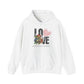 Love Floral Sweatshirt - Unisex Heavy Blend™ Hooded Pullover for Comfort and Style