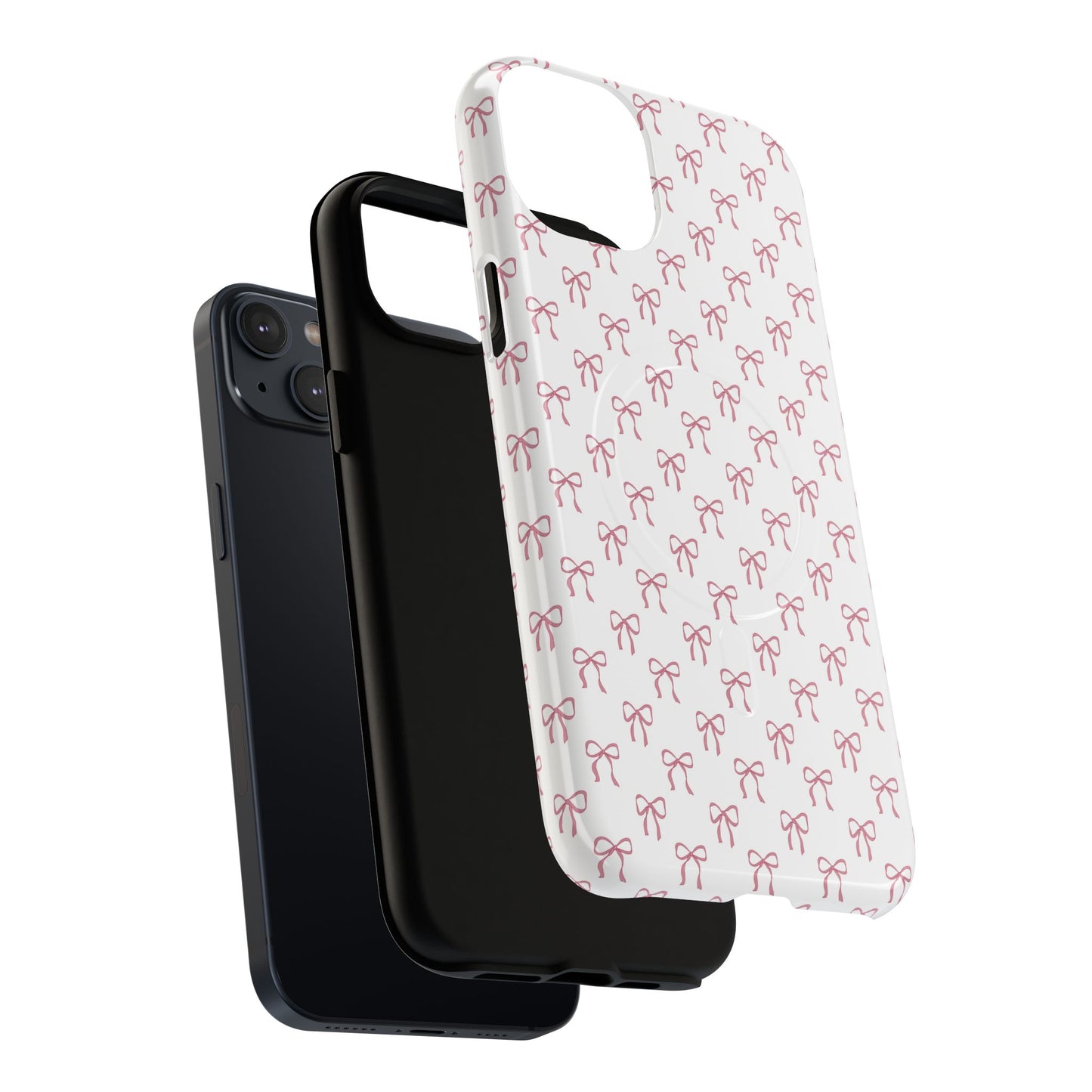Blush Coquette Bow Bliss Magnetic iPhone Cases, Gift for Her, Cute iPhone Accessories, Fun Personalized Cases, Stylish Tech Gifts, Birthday Present
