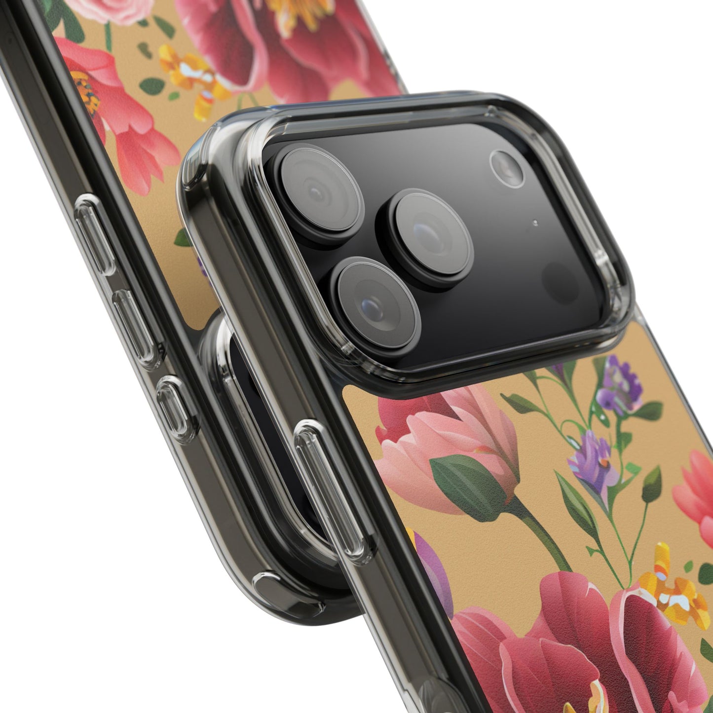 Clear Floral Bible Verse Phone Case — "Let Your Light Shine" (Matthew 5:16) for iPhone and Samsung Cases.