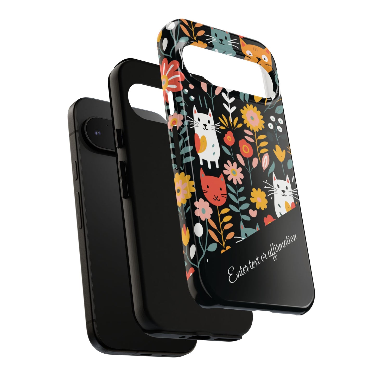 Personalized Whimsical Feline Garden Google and Samsung Tough Cases