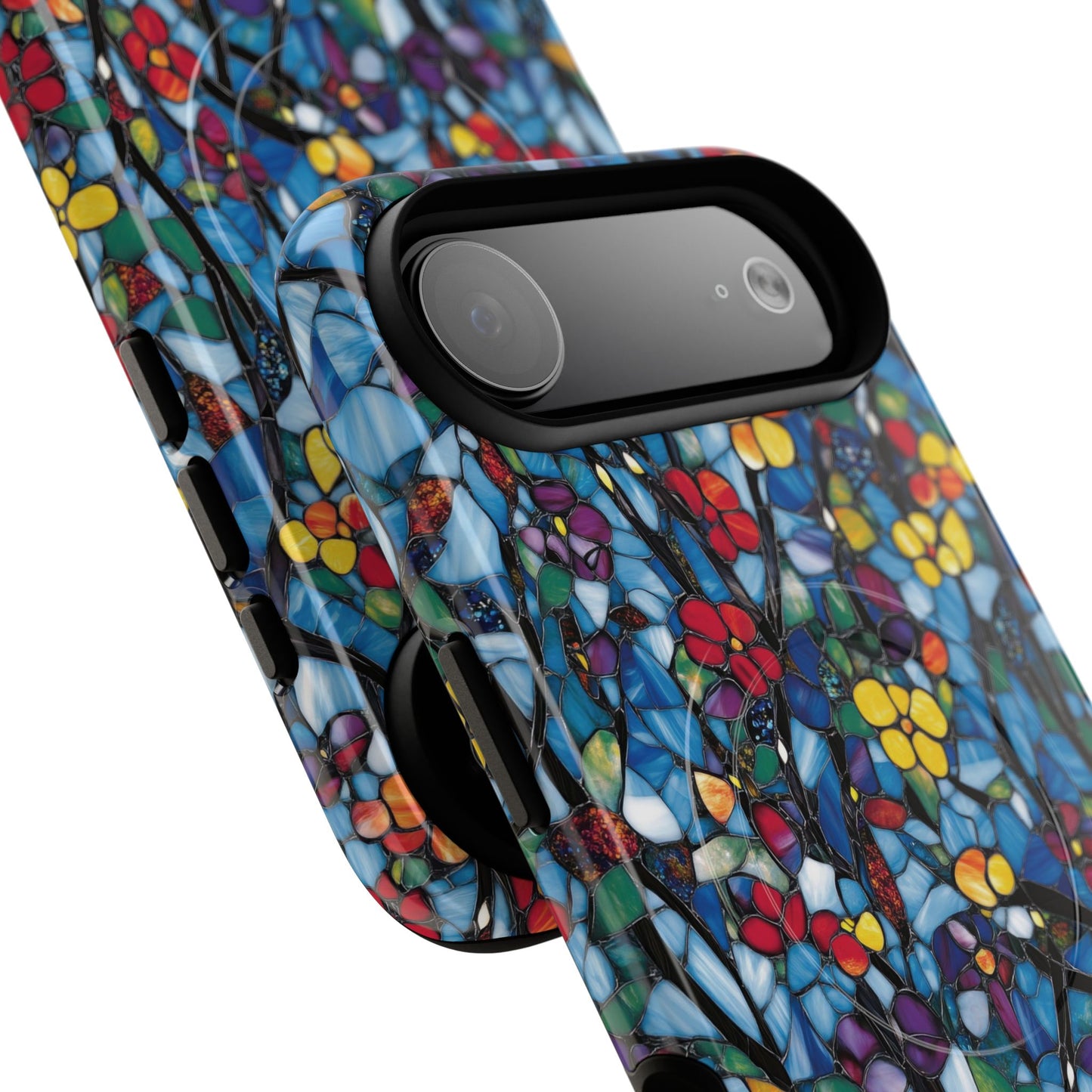Colorful Floral Phone Case, Tough Magnetic Phone Cover, Durable Tech Accessory, Unique Gift for Her, Vibrant Smartphone Case