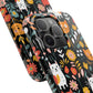Personalized Whimsical Feline Garden Tough Phone Case — Custom Name iPhone & Samsung
