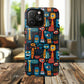 Urban Totem Vibe Tough iPhone Magnetic Case, Colorful Bohemian Art, Unique Gift for Him/Her, Holiday Accessory, iPhone Protection, MagSafe iPhone Case.