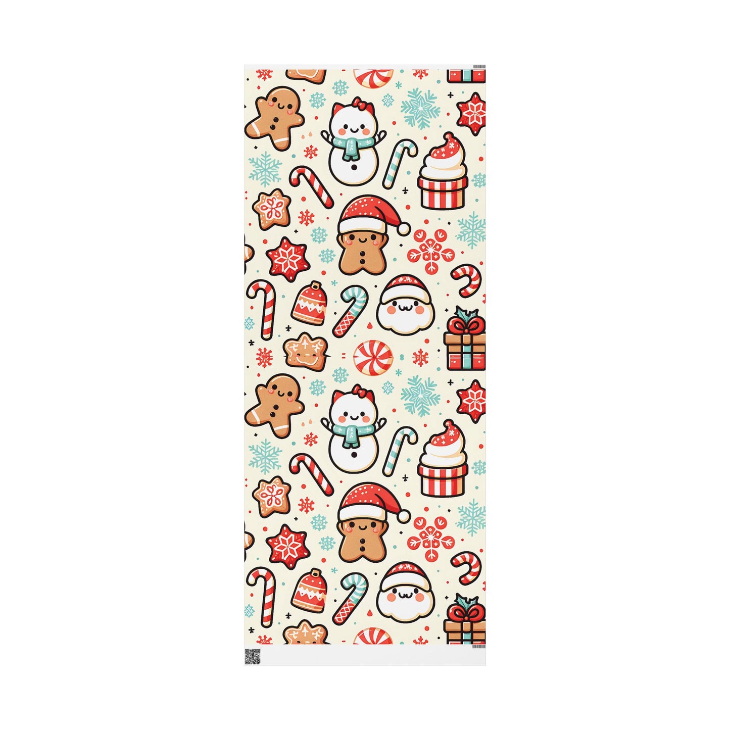 Wrapping Papers - Cream Ginger Bread Holiday Collection - Matte or Glossy Finish - 90gsm Paper