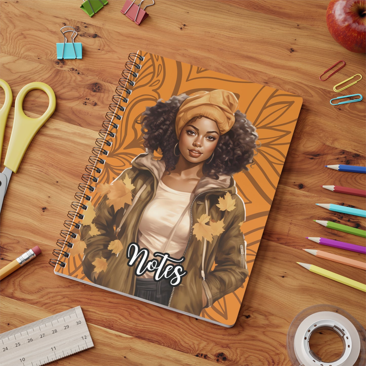 Autumn Vibes Wirobound Notebook - Perfect for Note-Taking, Journaling, Student Supplies, Fall Gifts, and Creative Writing