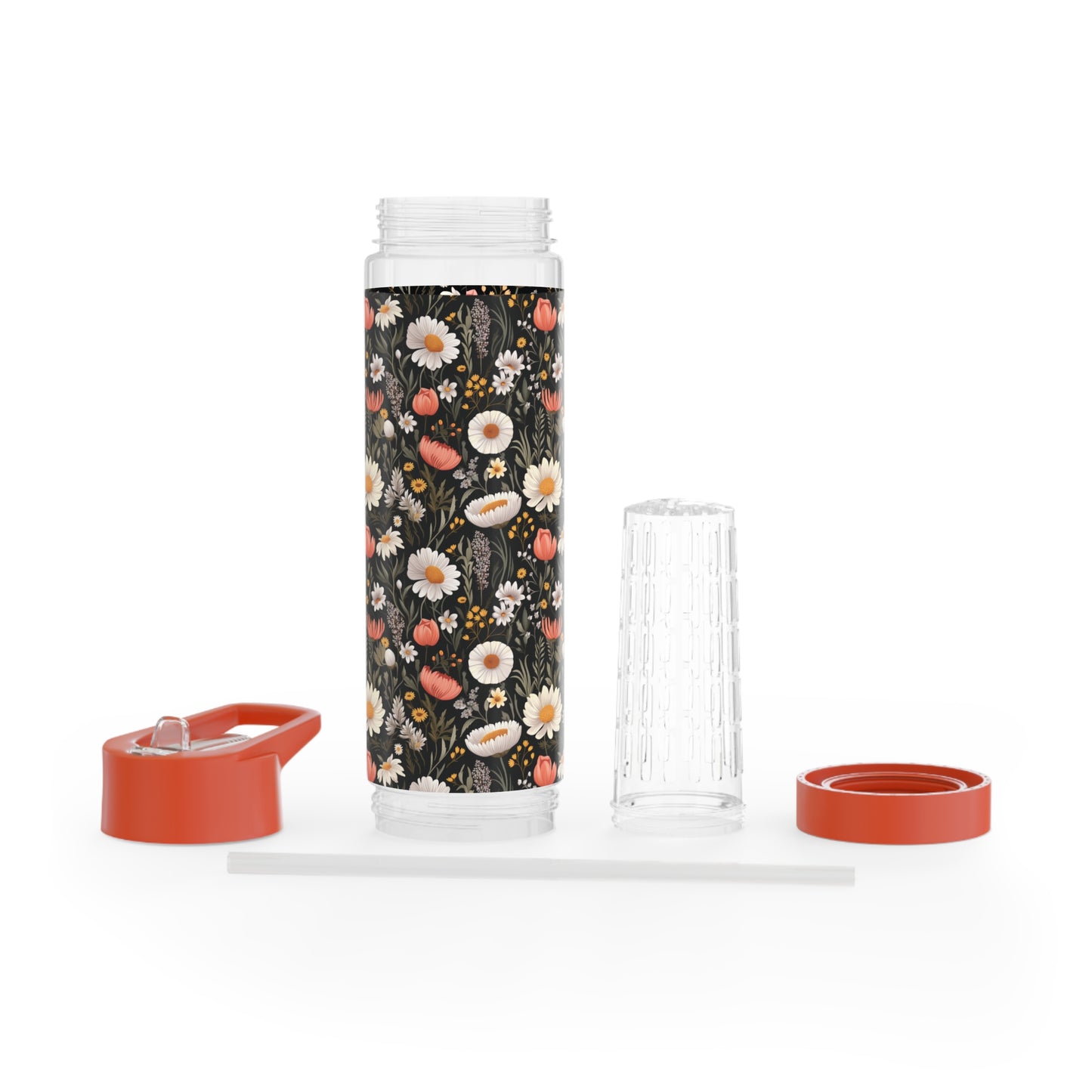 Blossom Elegance: Noir Garden Infuser Water Bottle