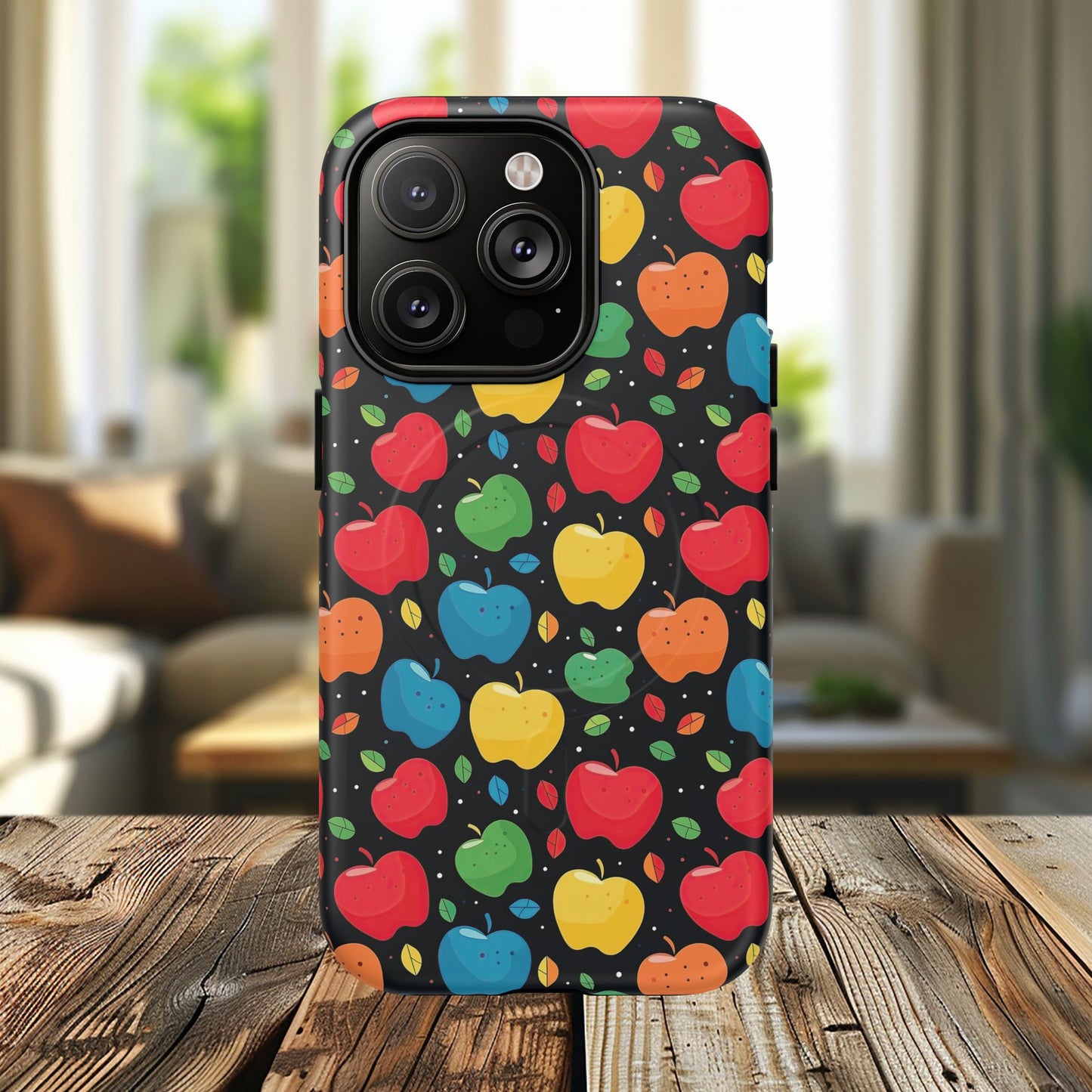 Apple Orchard Pop Magnetic iPhone Case, Tough iPhone Cover, Fun Cell iPhone Accessory, Gift for Kids, Gift for Teachers, Vibrant Tech Protection