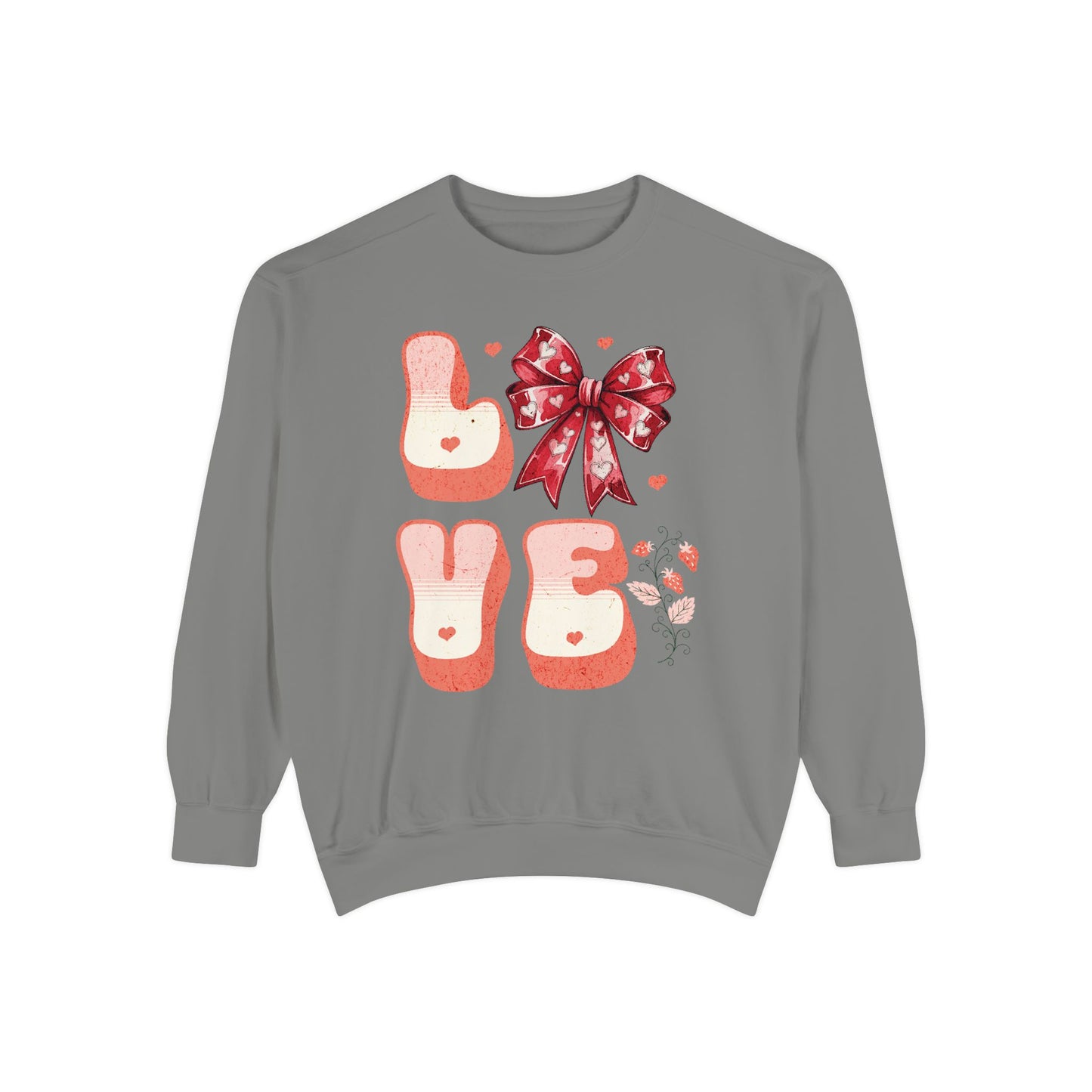 LOVE  Coquette Unisex Comfort Colors Garment-Dyed Sweatshirt