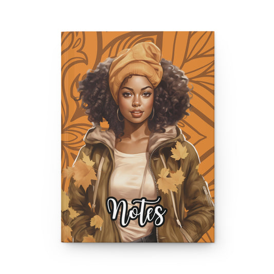 Trendy Hardcover Journal with Inspirational Notes, Motivational Gift for Writers, Students, Artists, Fall Vibes Notebook.
