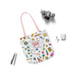 Personalized Classroom Couture Composition Book Inspired Canvas Tote Bag with Colorful Straps, Cute School Bag, Eco-Friendly Tote, Back to School Shopping Bag, Teacher Gift Idea