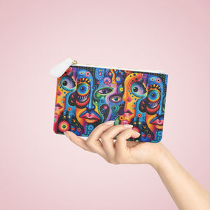 Psychedelic Visions Vibrant Mini Clutch Bag – Colorful Abstract Art for Festivals and Night Out