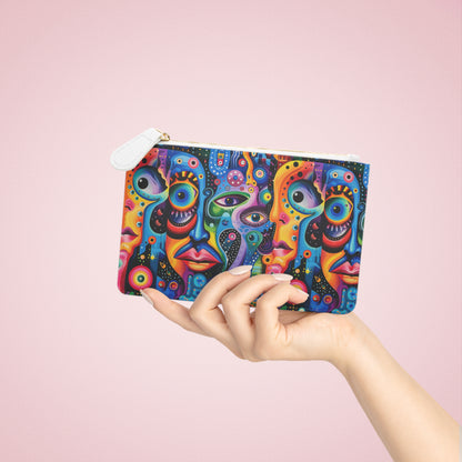Psychedelic Visions Vibrant Mini Clutch Bag – Colorful Abstract Art for Festivals and Night Out