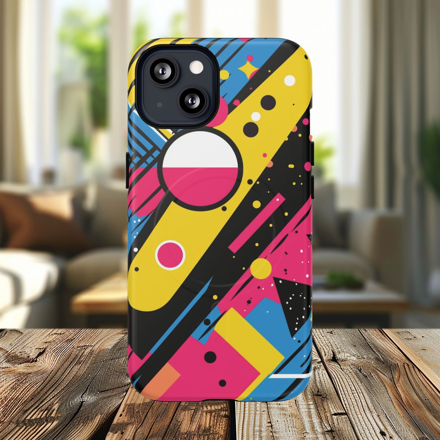 Electric Motion Mix iPhone Cases for Creative Souls | Tough iPhone Magnetic Cases, Stylish Protection, Unique iPhone Accessories, Gift for Art Lovers, Retro Vibes