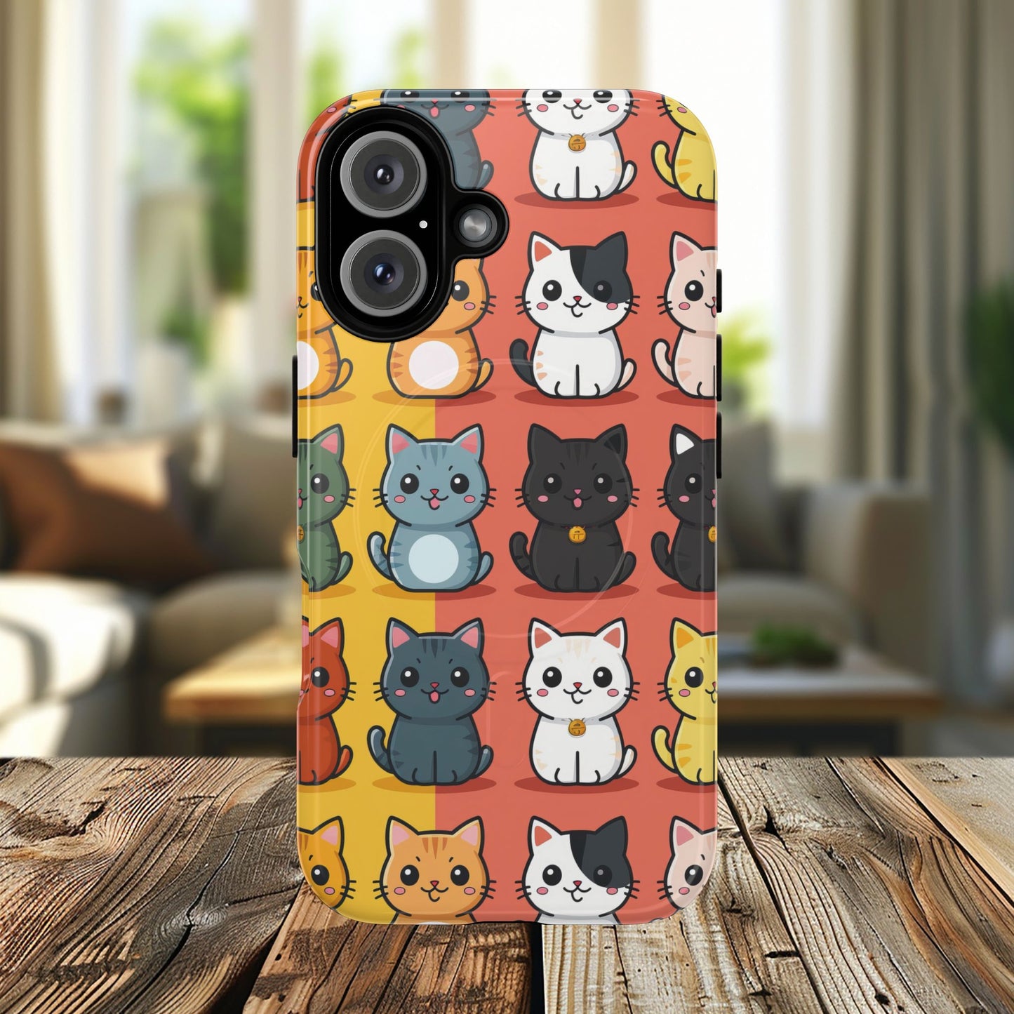Cute Cat Magnetic Phone Cases for Pet Lovers, Durable Cases, Animal Design, Fun Gift, Unique Accessories