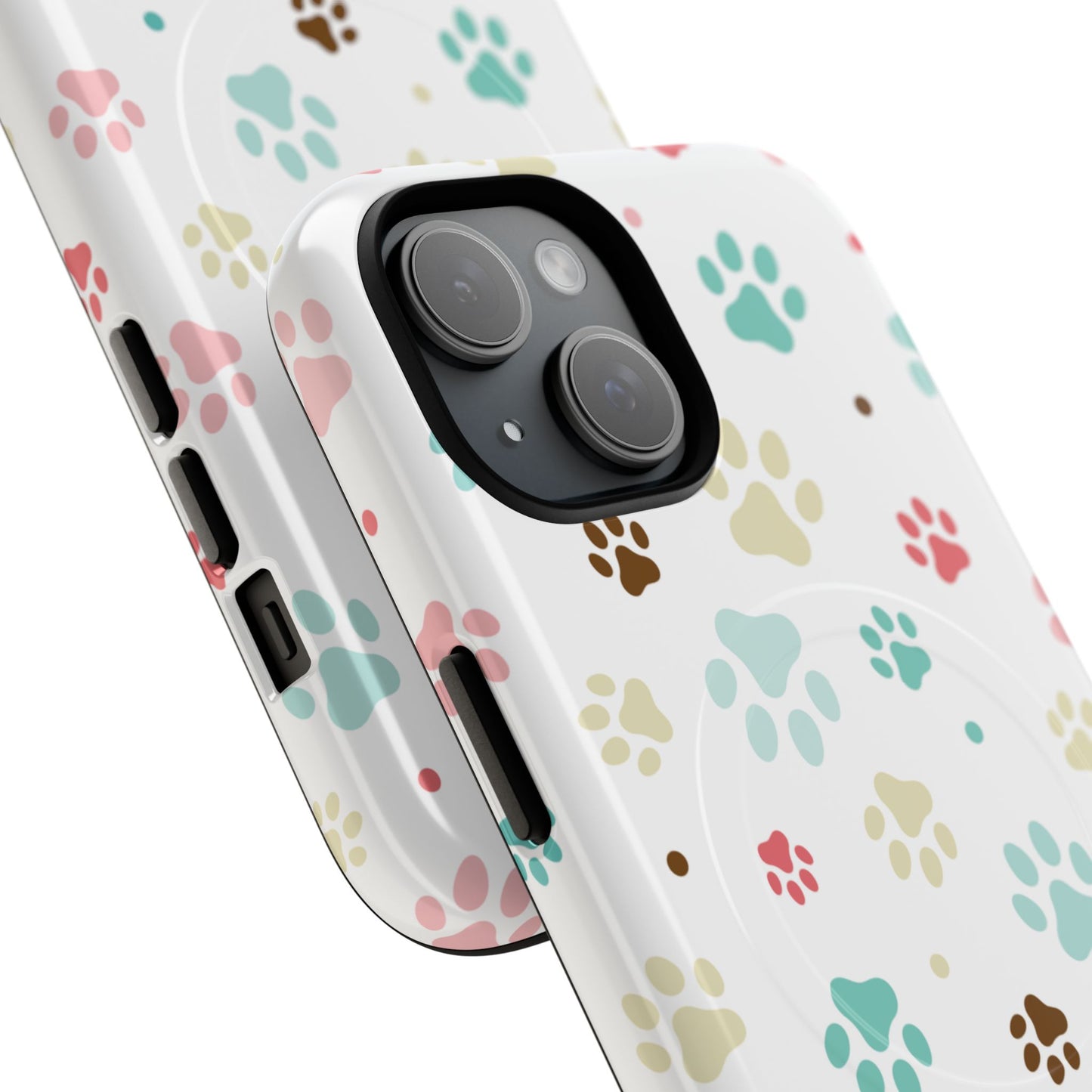 Pet Lover Magnetic iPhone Case - Cute Paw Print Design, Tough Magnetic Cases for Dog and Cat Owners, Gift for Animal Lovers