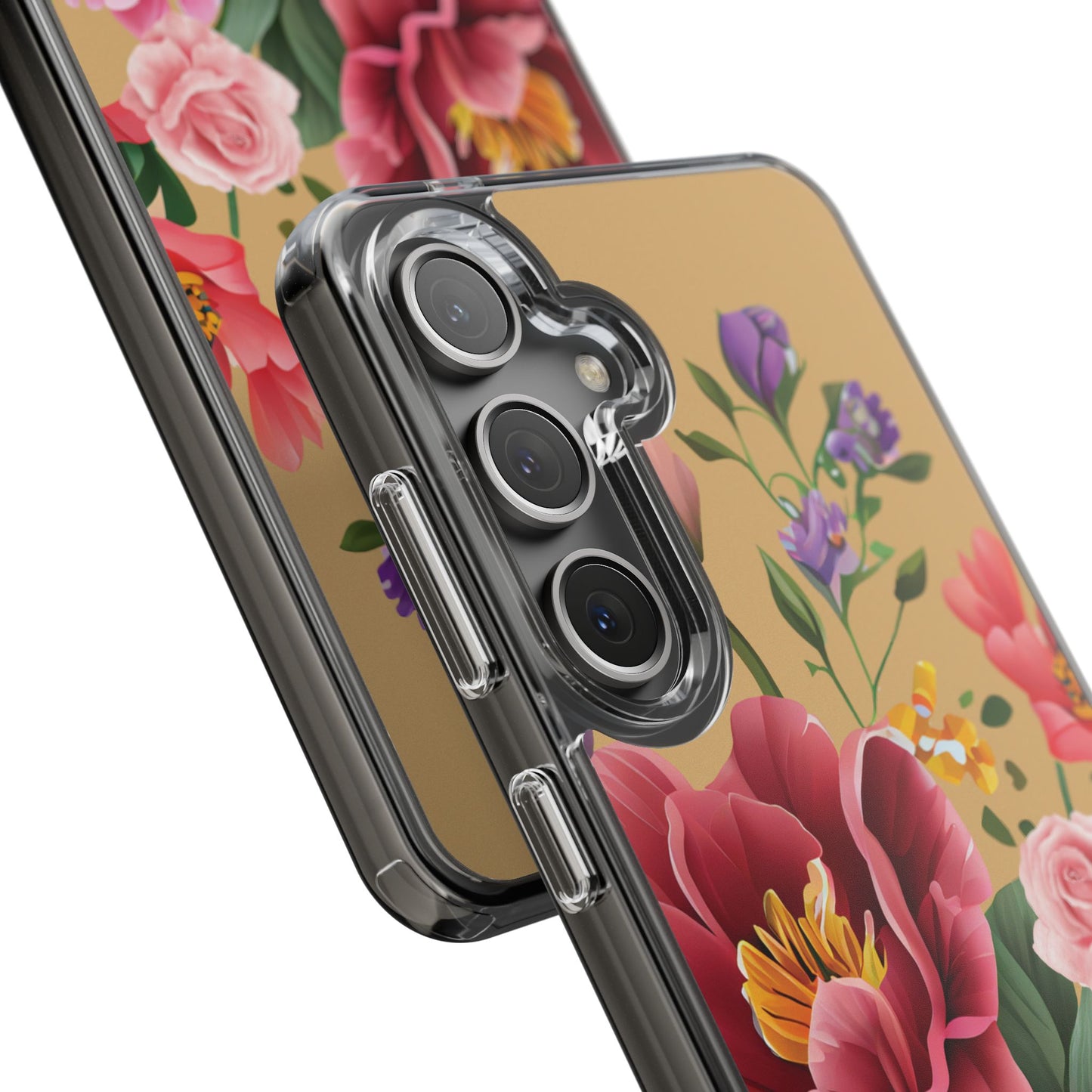 Clear Floral Bible Verse Phone Case — "Let Your Light Shine" (Matthew 5:16) for iPhone and Samsung Cases.