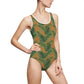 Brown Tropical Bliss Women's Classic One-Piece Swimsuit (AOP)