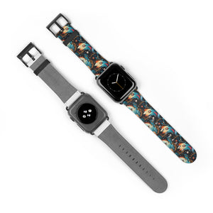 Ethereal Feathers Colorful Design Watch Band - Perfect Gift for Art Lovers,