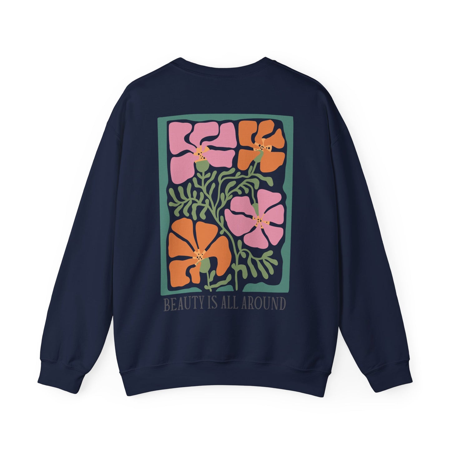 "All-Around Beauty" Unisex Floral Crewneck Sweatshirt