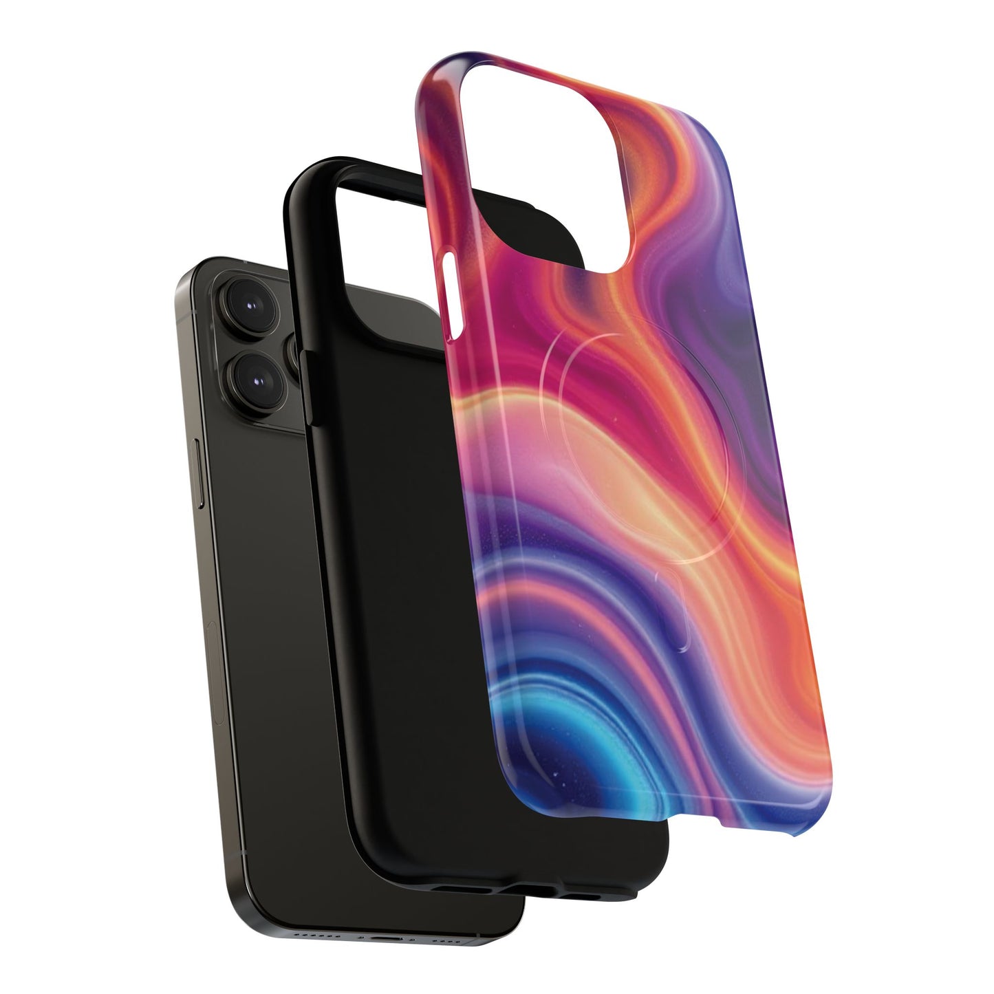 Cosmic Lava Flow Colorful Abstract iPhone Case , Tough Magnetic Protection, Stylish Accessories, Gift for Tech iPhone Lovers, Vibrant Mobile Covers