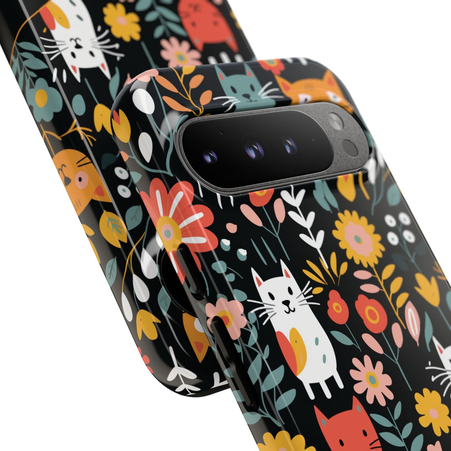 Personalized Whimsical Feline Garden Google and Samsung Tough Cases