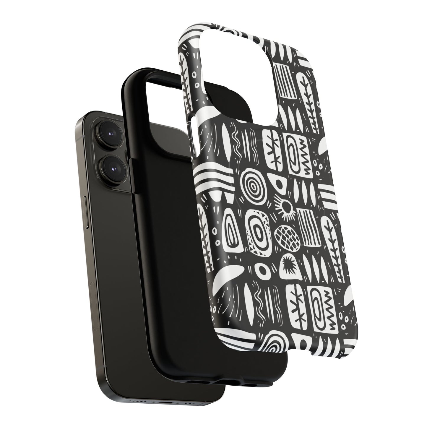 Modern Abstract Geometric Tough Magnetic Phone Case, Durable Phone Accessory, Gift for Him or Her, Artistic Design, Modern Decor