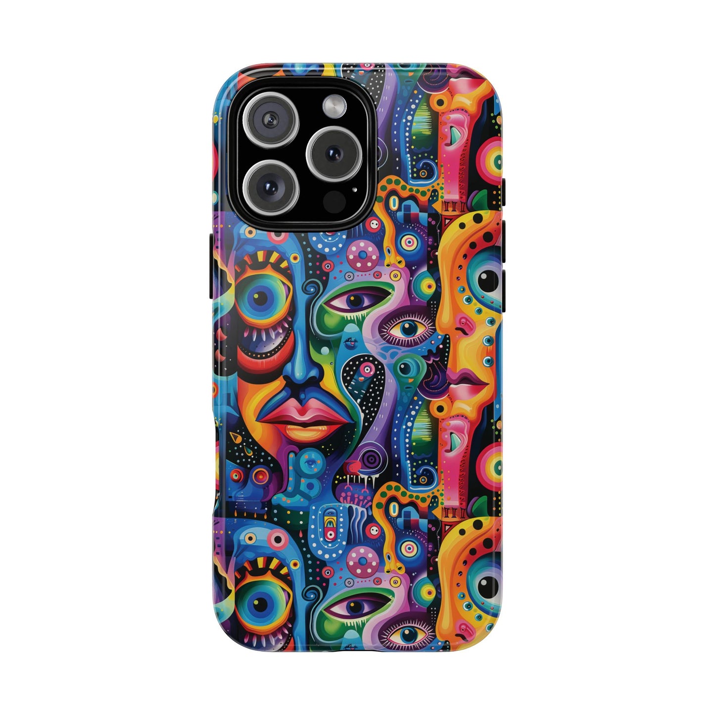 Psychedelic Visions Colorful Art iPhone Case - Tough Cases with Vibrant Abstract Design