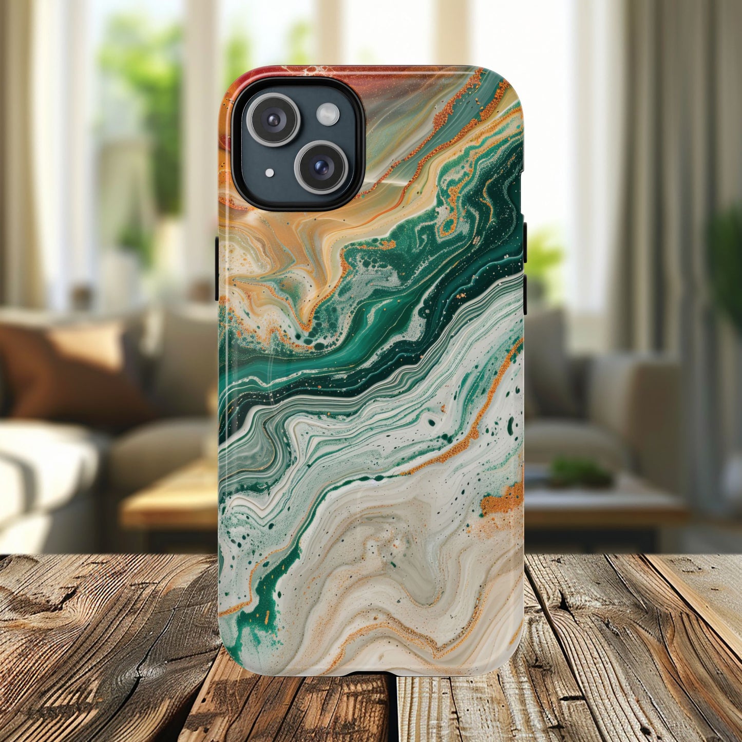 Stylish Tough Acrylic Magnetic iPhone Cases for Everyday Protection, Marble Design, Unique Gifts for Tech Lovers, Holiday Essentials